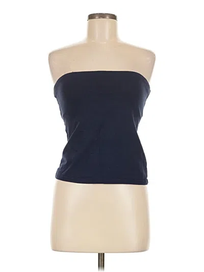 Pre-owned Edikted Sleeveless Top Blue Strapless Neckline Tops
