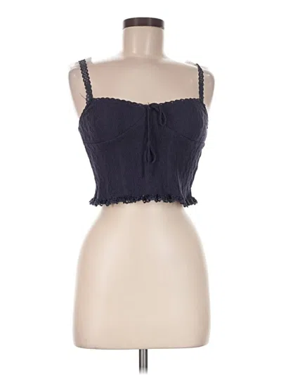 Pre-owned Edikted Sleeveless Top Blue Sweetheart Neckline Tops