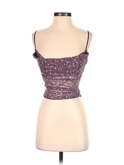 Pre-owned Edikted Sleeveless Top Burgundy Sweetheart Neckline Tops