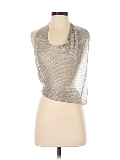 Pre-owned Edikted Sleeveless Top Silver Cowl Neck Tops