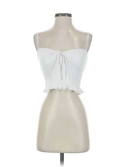 Pre-owned Edikted Sleeveless Top Silver Sweetheart Neckline Tops