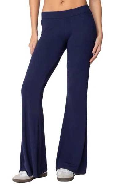 Edikted So Flared Pants In Navy