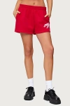Edikted So Sporty Sweat Shorts In Red
