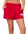 Edikted So Sporty Sweat Shorts In Red