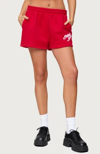 Edikted So Sporty Sweatshorts In Red