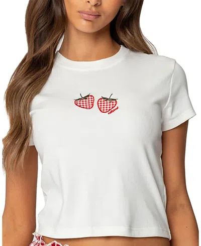 Edikted So Sweet Baby T-shirt In White