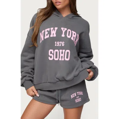Edikted Soho 76 Hoodie In Gray