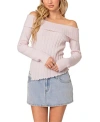 EDIKTED SONYA FOLD OVER KNIT TOP