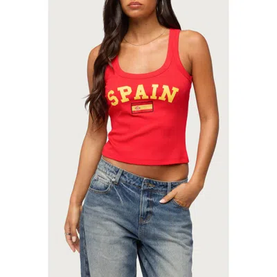 Edikted Spain Rib Tank In Red