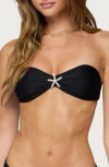 Edikted Starfish Bandeau Bikini Top In Black