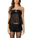 Edikted Starfish Embellished Strapless Top In Black