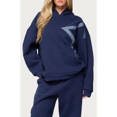 Edikted Starly Oversized Hoodie In Blue