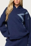 Edikted Starly Oversized Hoodie In Navy, Women's At Urban Outfitters In Blue