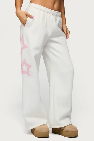 Edikted Starly Straight Leg Sweatpants In White, Women's At Urban Outfitters