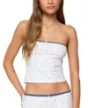 Edikted Stefi Floral Contrast Tube Top