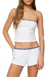 Edikted Stefi Floral Contrast Tube Top