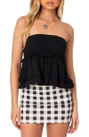 EDIKTED EDIKTED STRAPLESS PEPLUM TOP