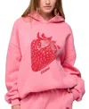 Edikted Strawberry Babe Hoodie In Pink