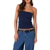 Edikted Built In Bra Tube Top In Navy