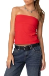 Edikted Stretch Cotton Tube Top In Red