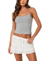 EDIKTED STRIPED HENLEY TANK TOP