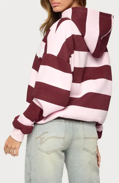 Edikted Striped Hoodie In Multi