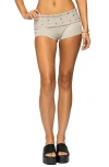 Edikted Studded Foldover Micro Shorts
