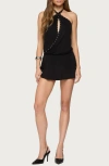 Edikted Studded Drop Waist Backless Mini Dress In Black