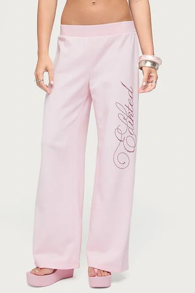 Edikted Studio Rhinestone Sweatpants In Light/pink, Women's At Urban Outfitters
