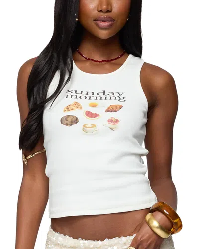 EDIKTED SUNDAY MORNING TANK TOP