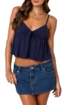 Edikted Sunrise Babydoll Camisole In Navy