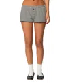 Edikted Suzy Striped Shorts In Black And White