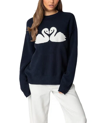 EDIKTED SWAN OVERSIZED KNIT SWEATER