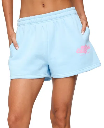 Edikted Sweat Shorts In Blue
