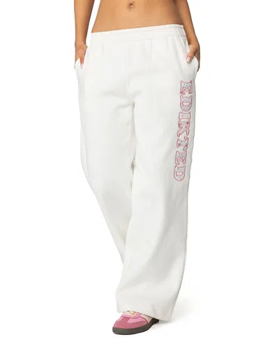 Edikted Sweatpants In White