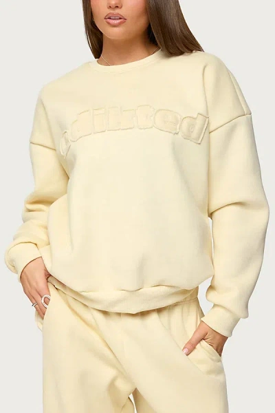 Edikted Sweatshirt In Light/yellow, Women's At Urban Outfitters