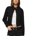 Edikted Tabitha Polka Dot Jacket In Black