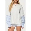 Edikted Tailor Oversize Layered Top In White