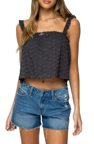 Edikted Tami Embroidered Eyelet Cotton Camisole