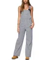 Edikted Tamsin Striped Denim Overalls In White