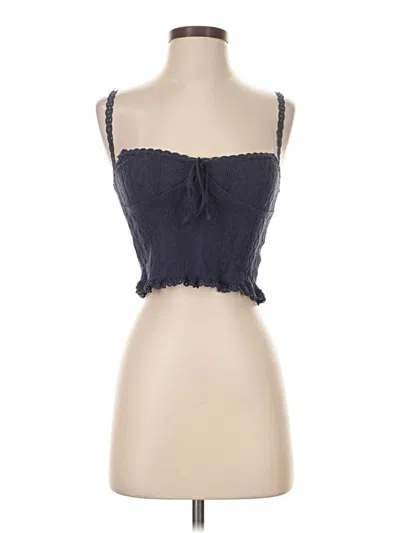 Pre-owned Edikted Tank Top Blue Strapless Neckline Tops