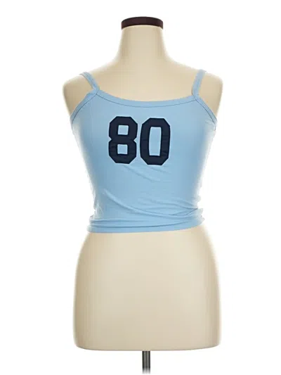 Pre-owned Edikted Tank Top Blue Strapless Neckline Tops