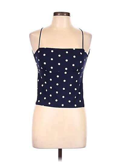 Pre-owned Edikted Tank Top Blue Strapless Neckline Tops