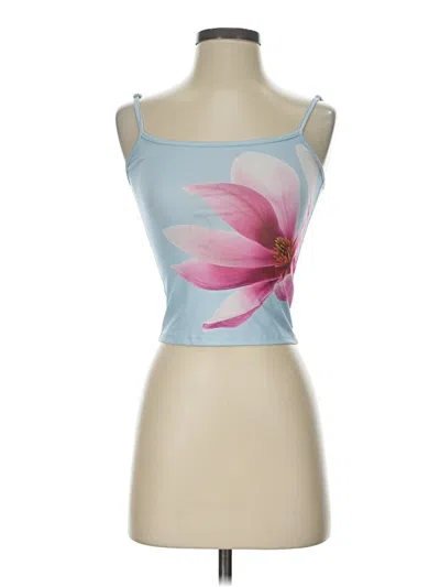 Pre-owned Edikted Tank Top Blue Strapless Neckline Tops