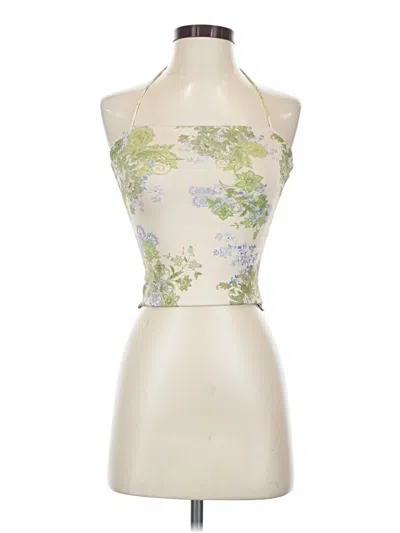 Pre-owned Edikted Tank Top Ivory Halter Neckline Tops