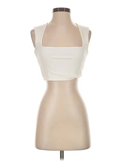 Pre-owned Edikted Tank Top Ivory Strapless Neckline Tops