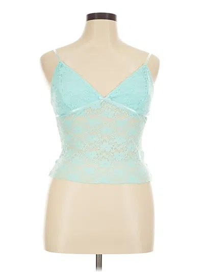 Pre-owned Edikted Tank Top Teal Sweetheart Neckline Tops