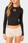 Edikted Tay Crop Top In Black