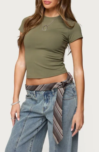 Edikted Tay Short Sleeve Top In Green