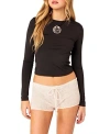 Edikted Tay Crop Top In Black